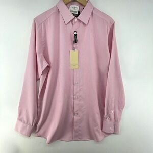 Scotch & Soda Shirt Men 17/43 White Pink Striped Button Up Long Sleeve Modern XL